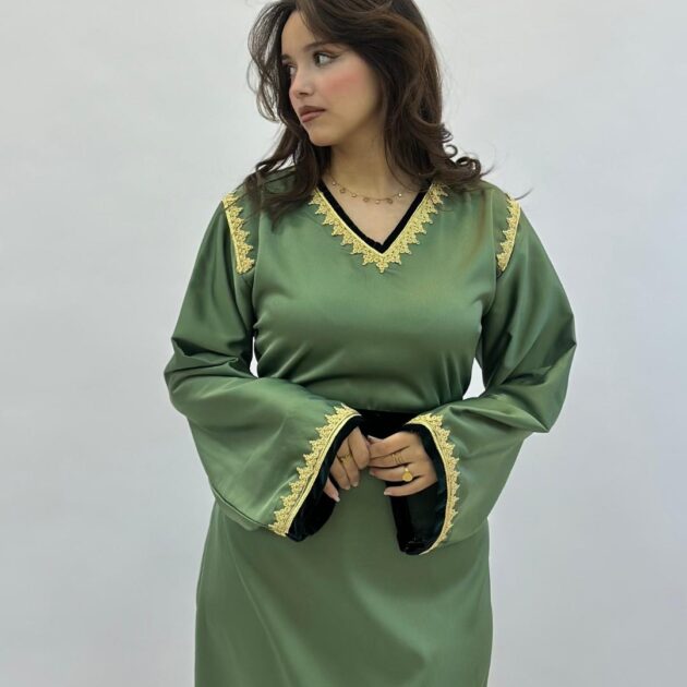 Robe Mila vert khaki