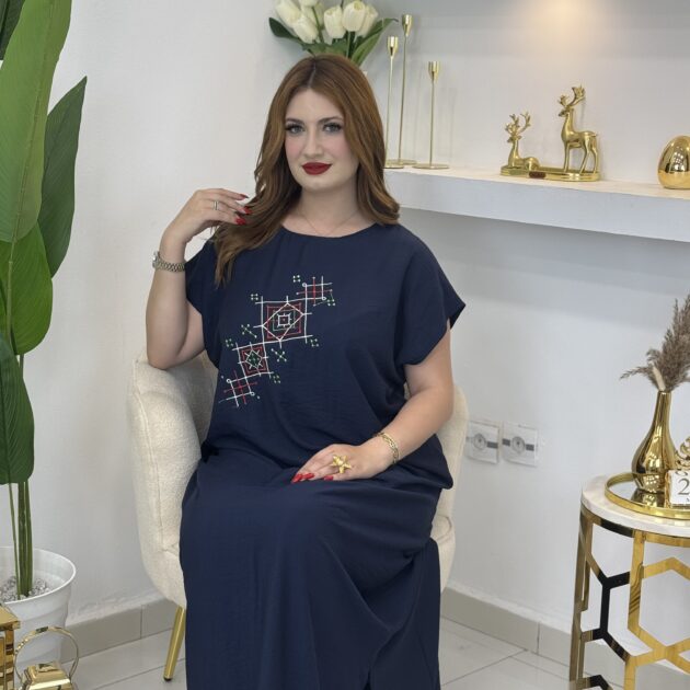 Robe en Lain Bleu