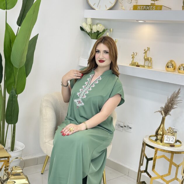Robe inspiration Berber vert