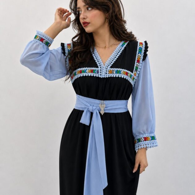 Robe kabye jida bleu